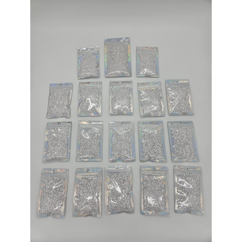 Crystal Clear Nail Art Decoration Non Hotfix Rhinestone BULK LOT SS16 AND MIXED